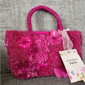 Viral Floral Beaded Handbag